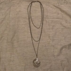 Triple Strand Owl Necklace